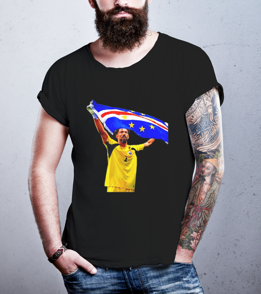 Vozinha Cape Verde Football Team Flag Celebration T-Shirt