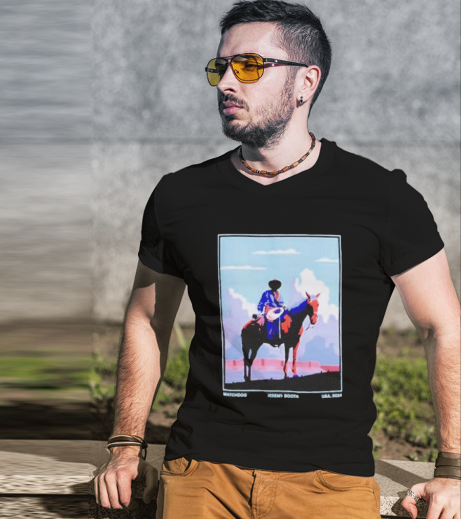 Dog Cowboy By Jeremy Booth USA 2024 T-Shirt