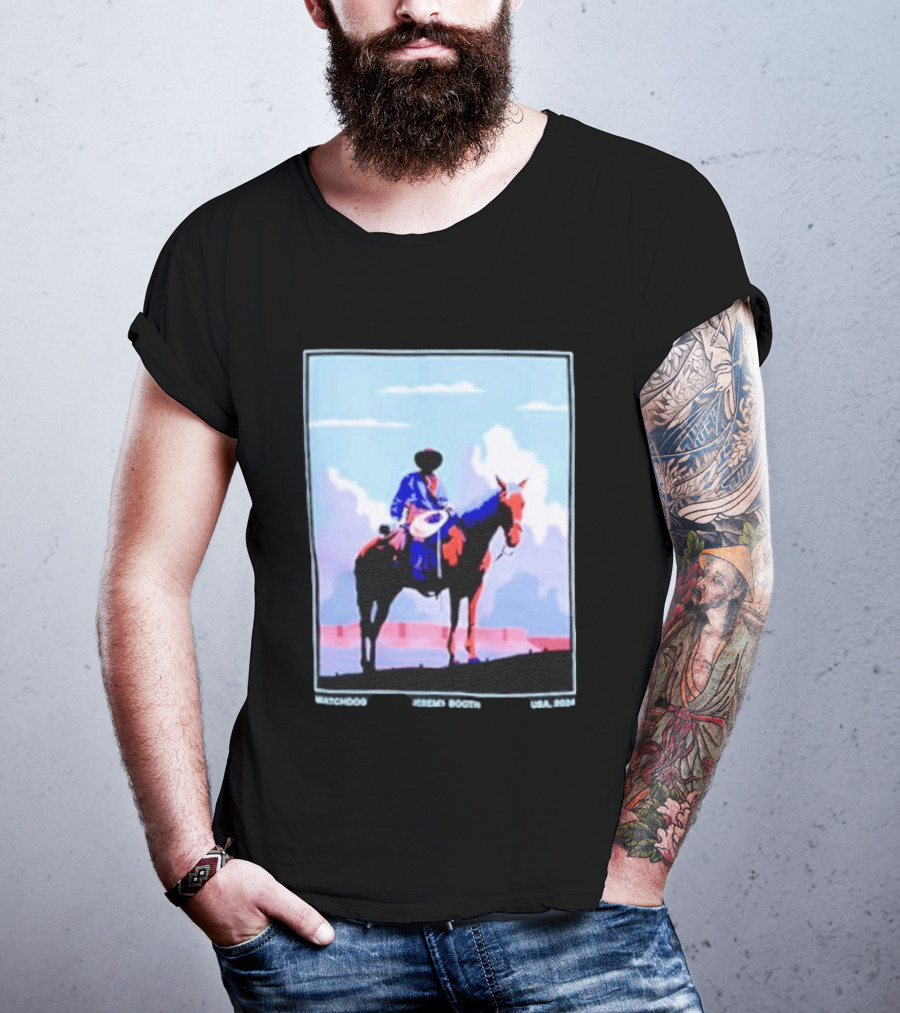 Dog Cowboy By Jeremy Booth USA 2024 T-Shirt