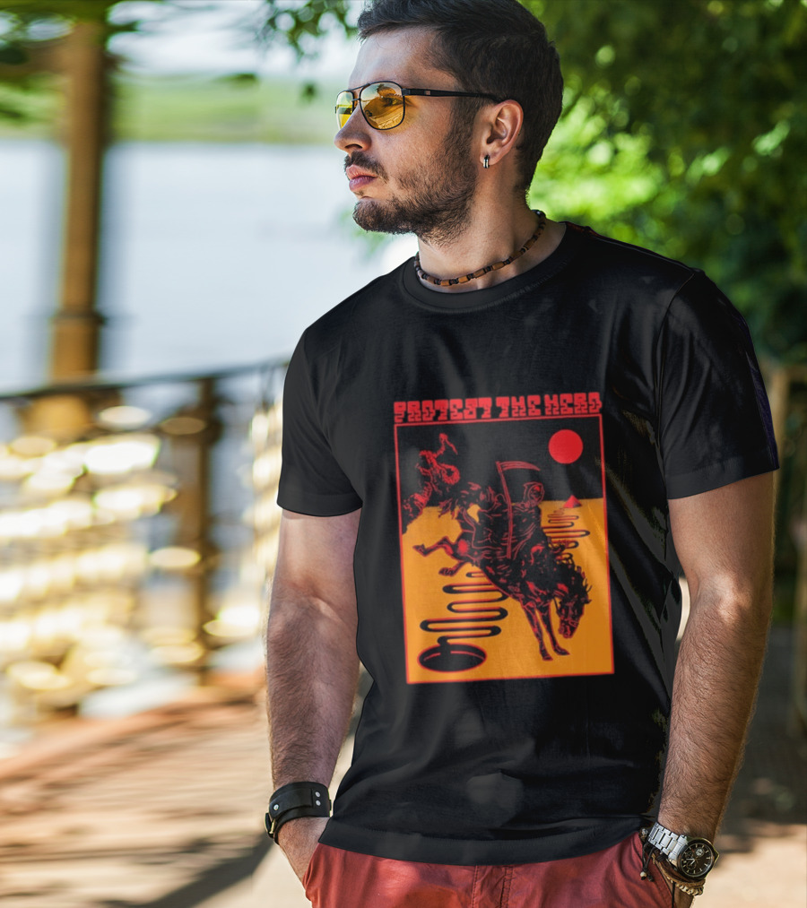 Protest The Hero Grim Reaper Horse Pyramid Red Moon Desert Path T-Shirt