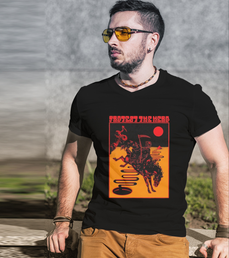 Protest The Hero Grim Reaper Horse Pyramid Red Moon Desert Path T-Shirt