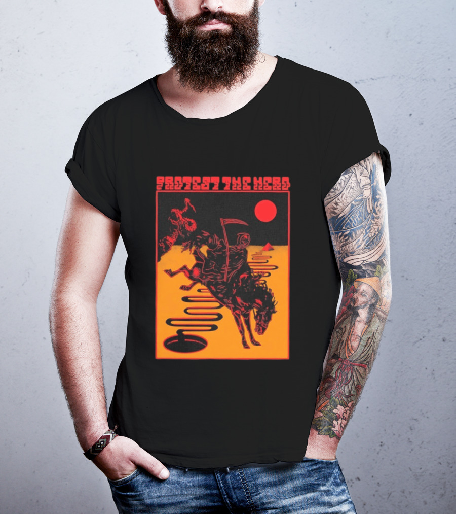 Protest The Hero Grim Reaper Horse Pyramid Red Moon Desert Path T-Shirt