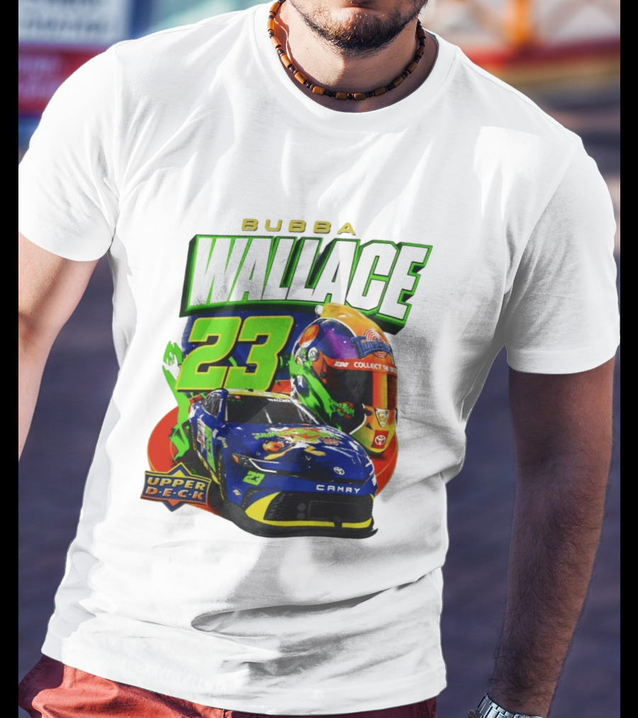 Bubba Wallace 23 Collect The Best Upper D.E.C.K Racing Helmet And Camry T-Shirt