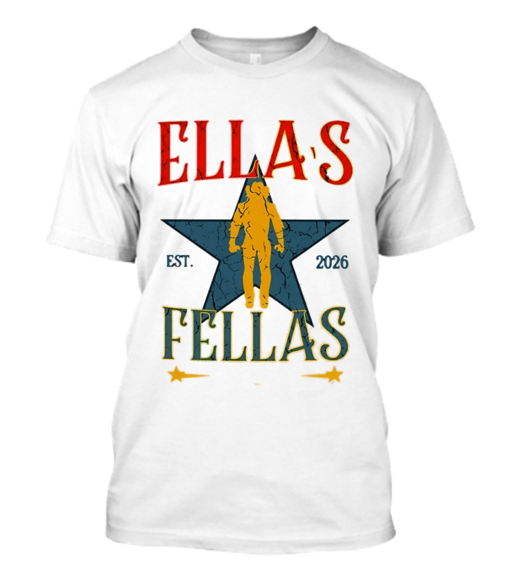 Ella's Fellas Est 2026 Astronaut Star T-Shirt