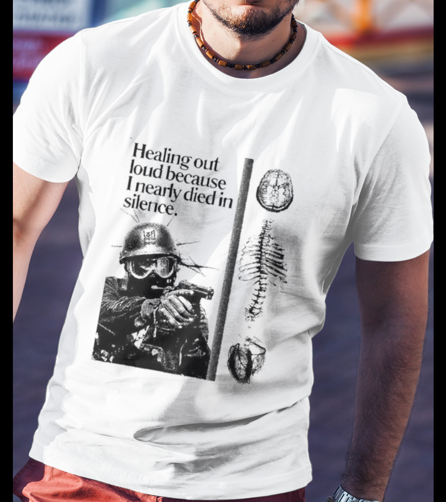 Healing Out Loud Soldier Brain Anatomy Urban Silence T-Shirt