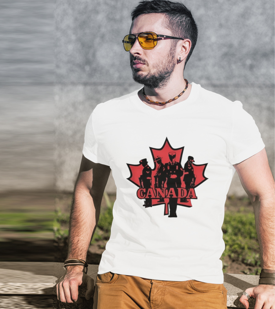 Canada Maple Leaf Uniformed Figures T-Shirt