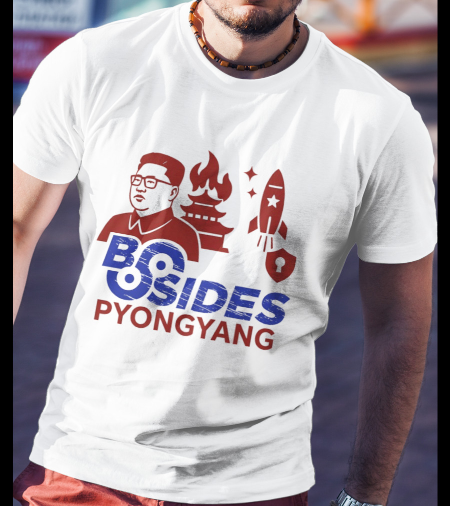 Kim Jong Un BSides Pyongyang Rocket Security Pagoda Shield Star T-Shirt
