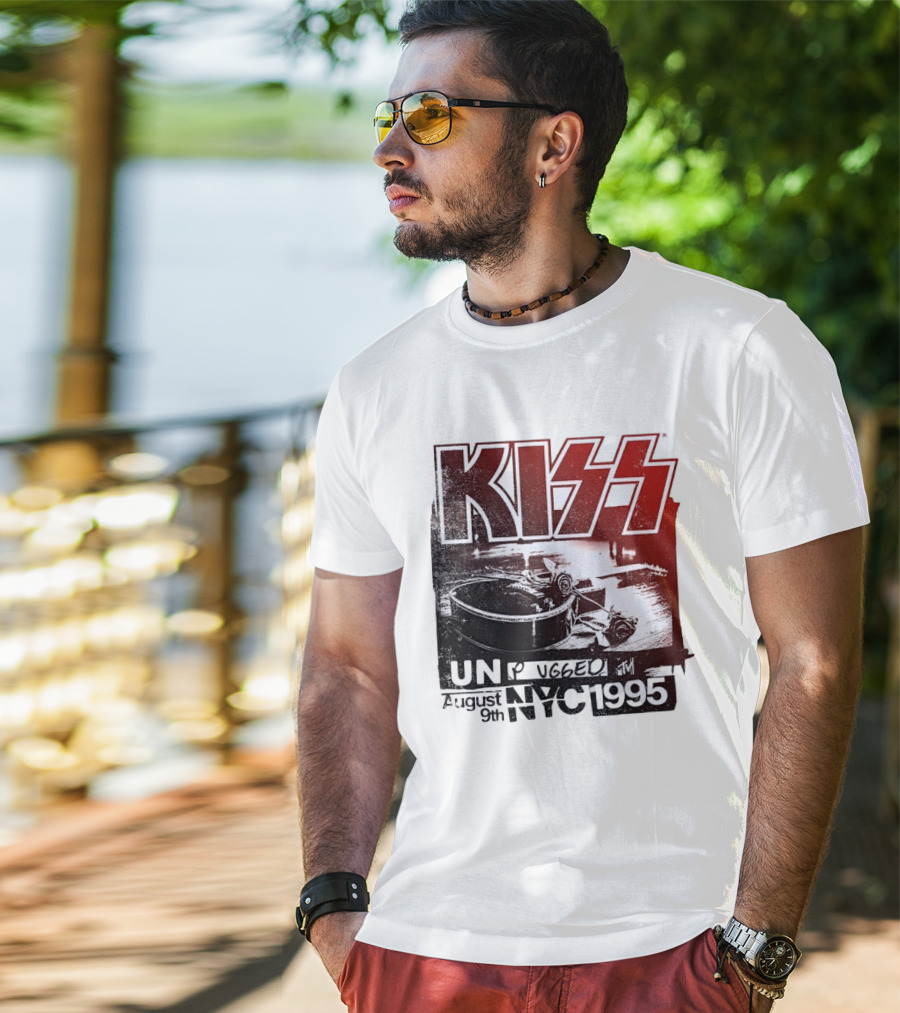 KISS Unplugged MTV August 9th 1995 NYC Guitar Roses T-Shirt