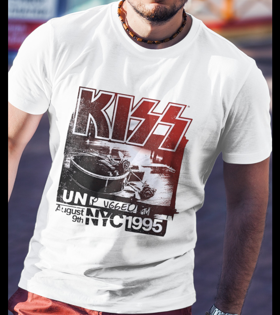KISS Unplugged MTV August 9th 1995 NYC Guitar Roses T-Shirt