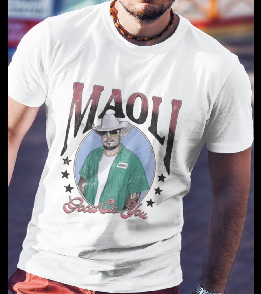 Maoli Good On You Cowboy Hat And Green Jacket Stars T-Shirt