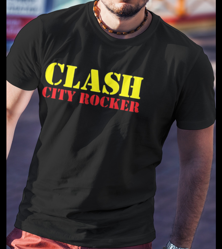 CLASH CITY ROCKER Vibrant Yellow And Red T-Shirt