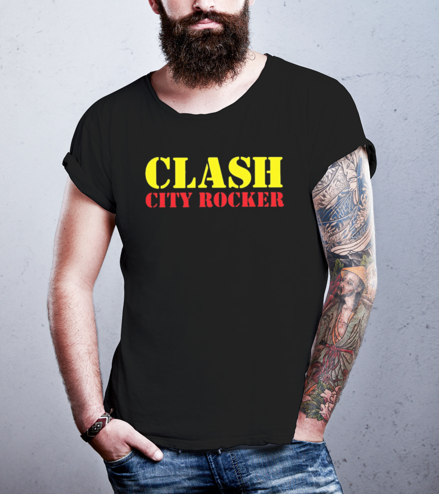 CLASH CITY ROCKER Vibrant Yellow And Red T-Shirt