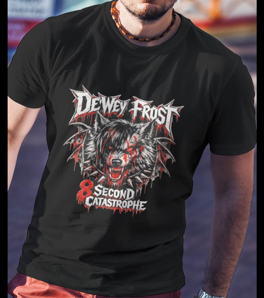 Dewey Frost 8 Second Catastrophe Heavy Metal Wolf T-Shirt