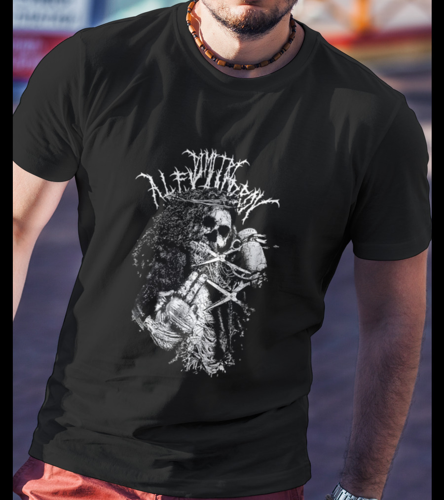 Dimitri Alejandro Skeleton Jesus Hand Drawn T-Shirt