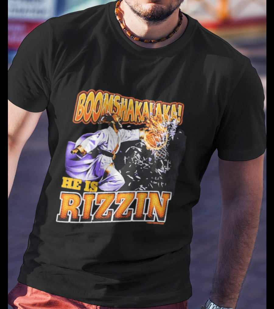 Boomshakalaka He Is Rizzin Jesus Easter Basketball Dunk T-Shirt