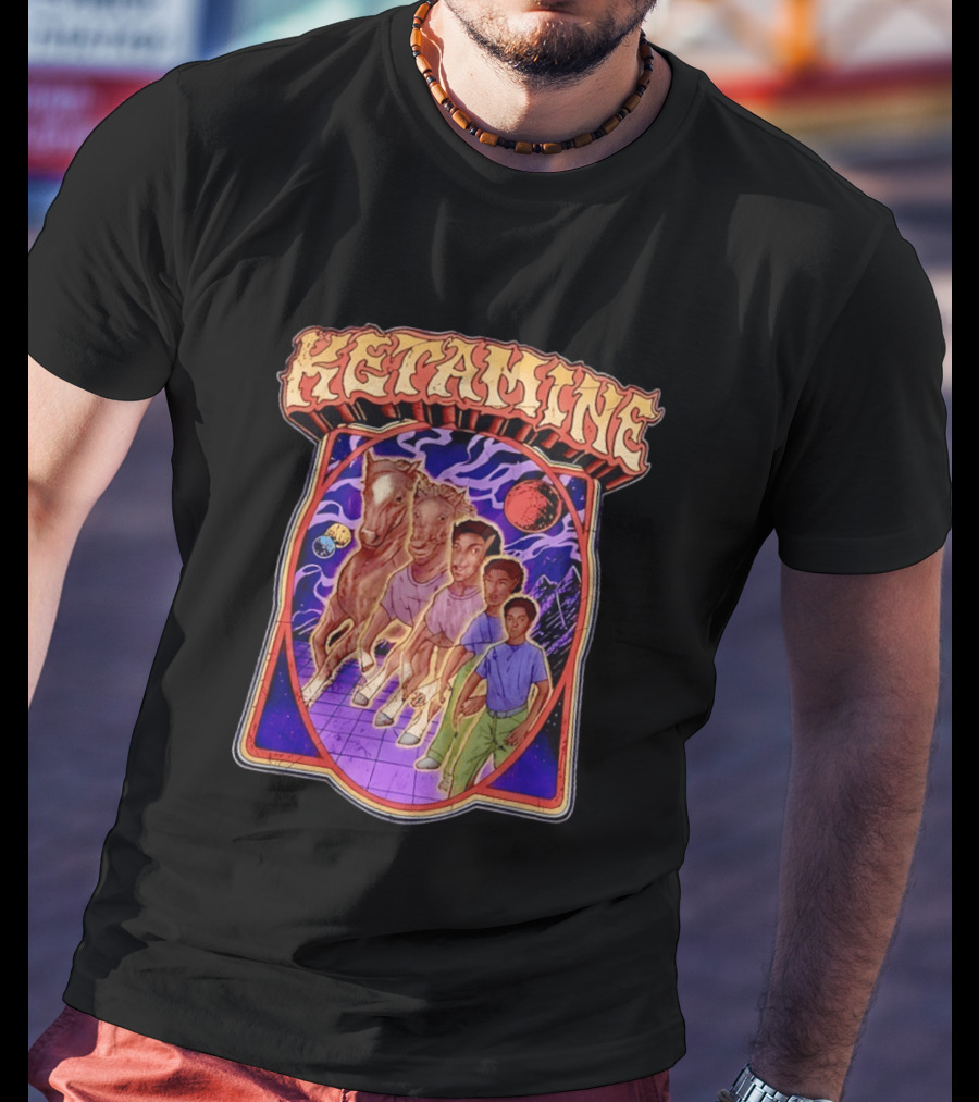 Ketamine Horse Morph Psychedelic Surreal Transformation T-Shirt