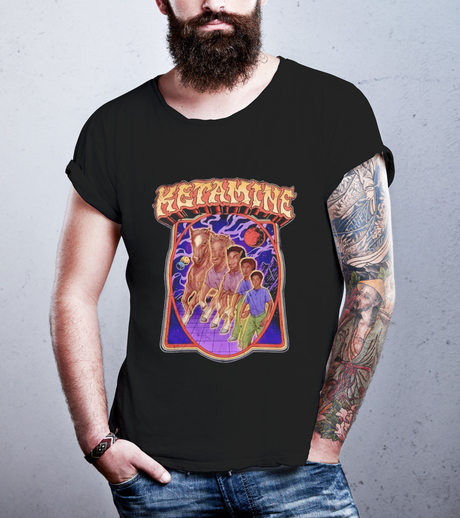 Ketamine Horse Morph Psychedelic Surreal Transformation T-Shirt