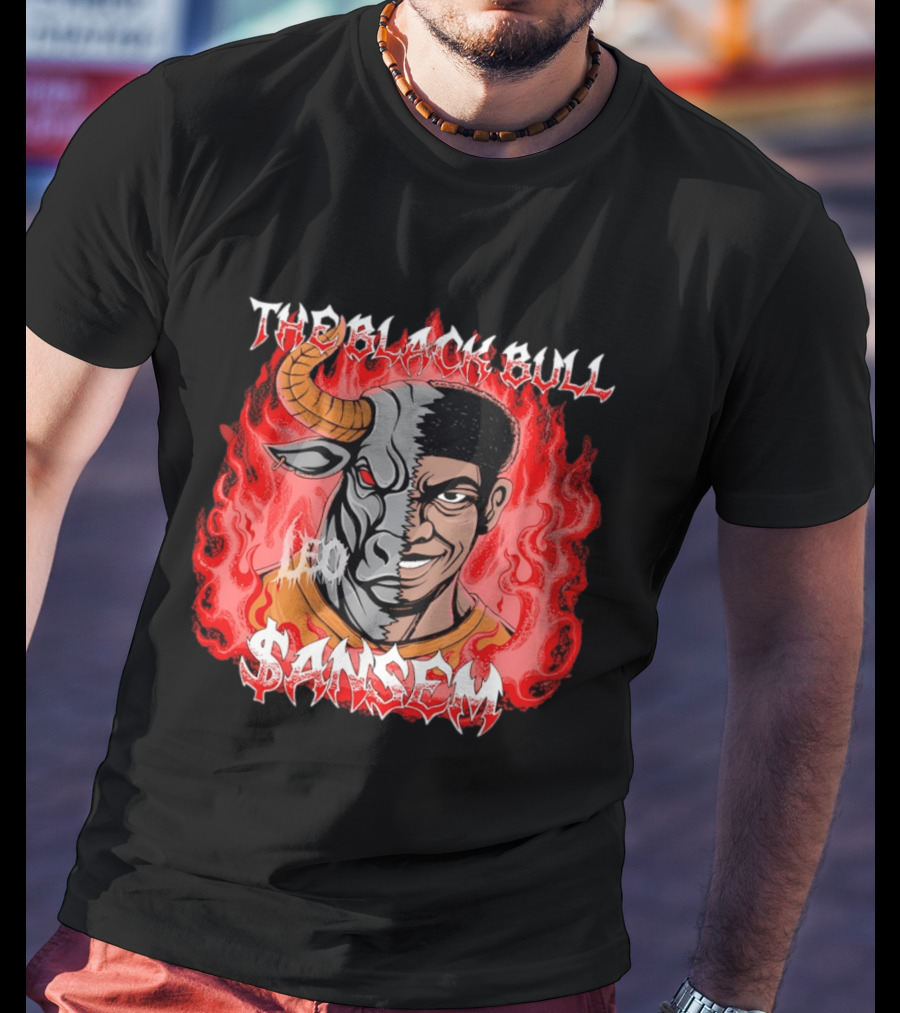 Leo Sansem The Black Bull Flaming Duality T-Shirt