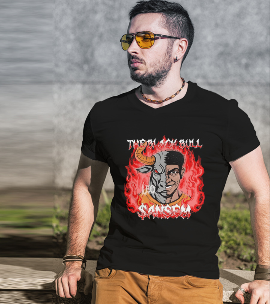 Leo Sansem The Black Bull Flaming Duality T-Shirt