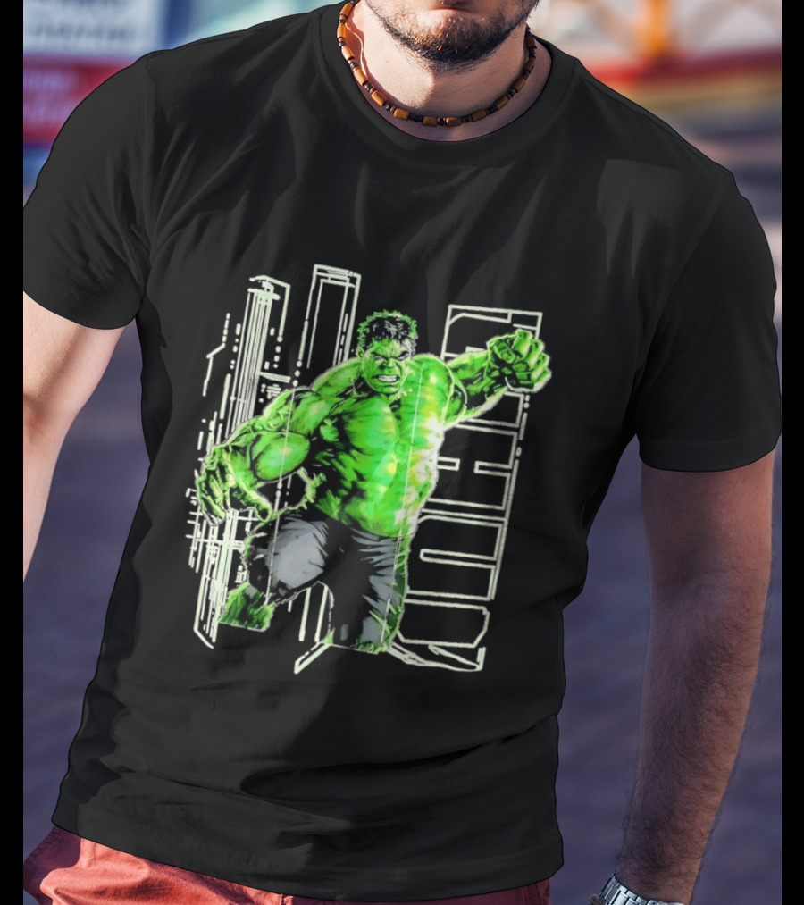 Marvel Hulk Glow Gamma Smash Action T-Shirt