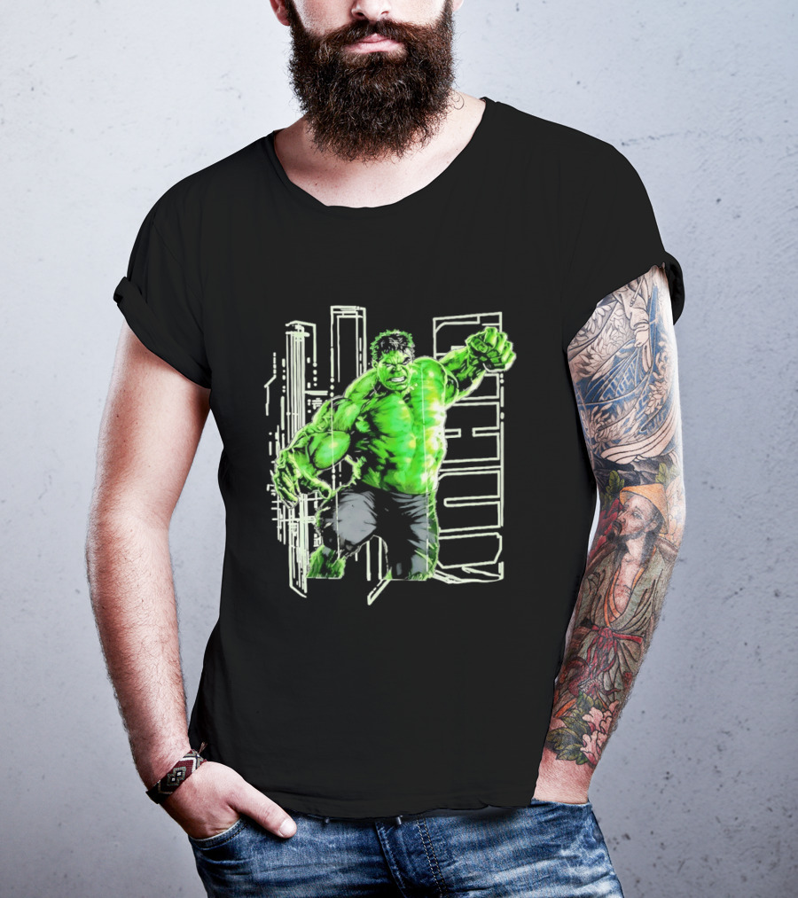 Marvel Hulk Glow Gamma Smash Action T-Shirt