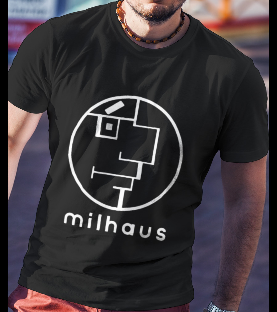 Milhaus Thrillhaus Face Minimalist Line T-Shirt