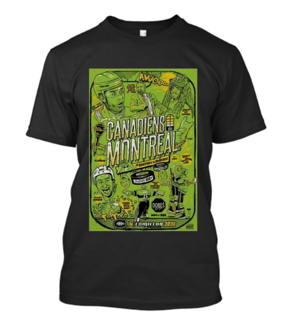 Canadiens De Montreal Comiccon 2026 Suzuki Martel St Louis Flanagan Dubeau Klingtent Laviolette Dobes 75 T-Shirt