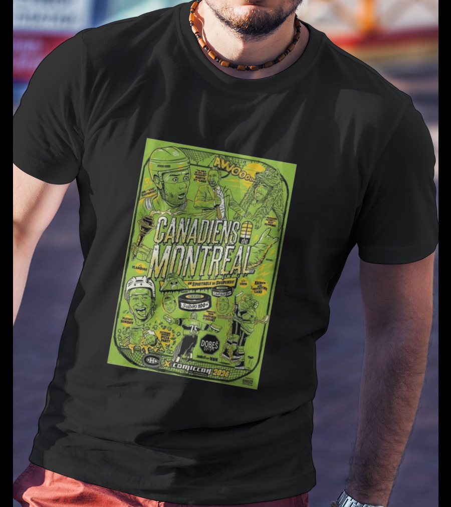 Canadiens De Montreal Comiccon 2026 Suzuki Martel St Louis Flanagan Dubeau Klingtent Laviolette Dobes 75 T-Shirt