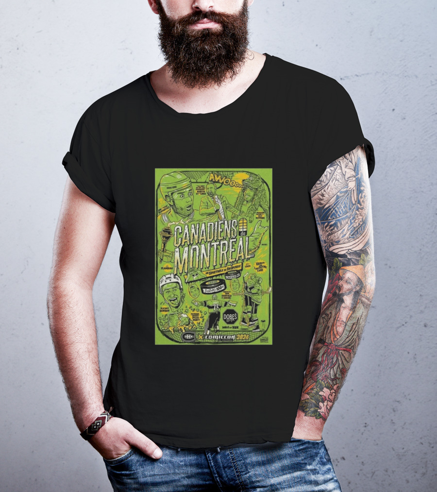 Canadiens De Montreal Comiccon 2026 Suzuki Martel St Louis Flanagan Dubeau Klingtent Laviolette Dobes 75 T-Shirt