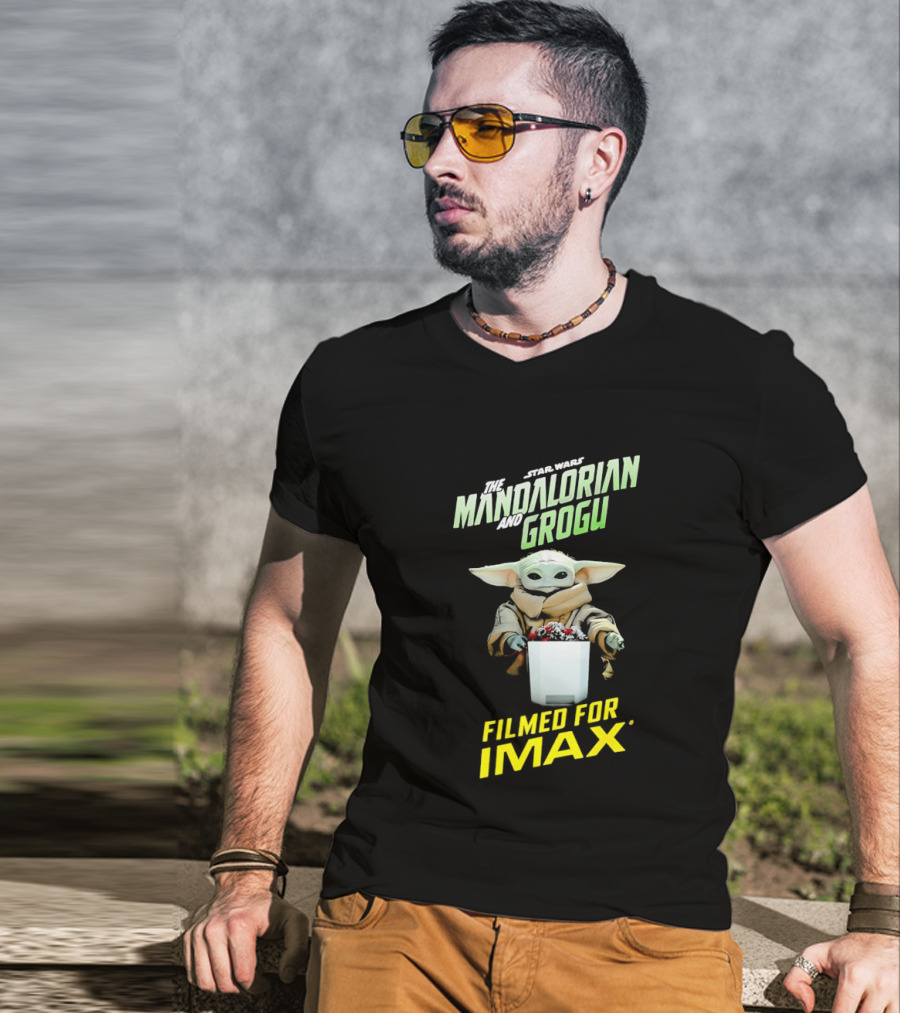 The Mandalorian And Grogu Filmed For IMAX Bucket Scene T-Shirt