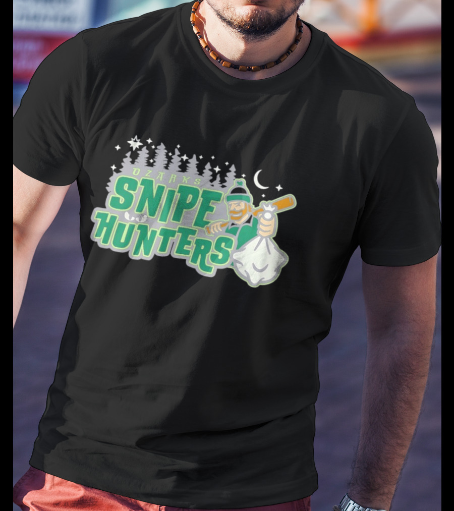 Ozarks Snipe Hunters Forest Adventure Moon And Snowflakes T-Shirt