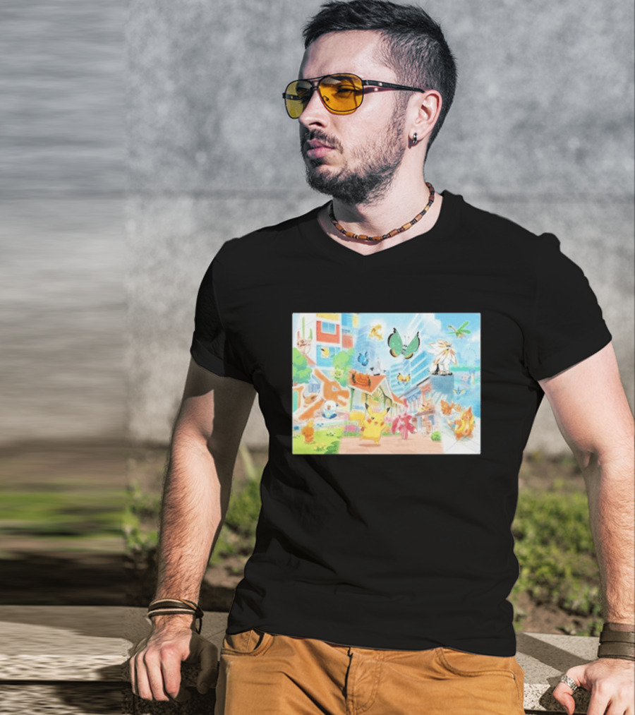 Pokémon Center Singapore July 2026 Pikachu Charizard Celebi Rowlet Oricorio Wingull T-Shirt