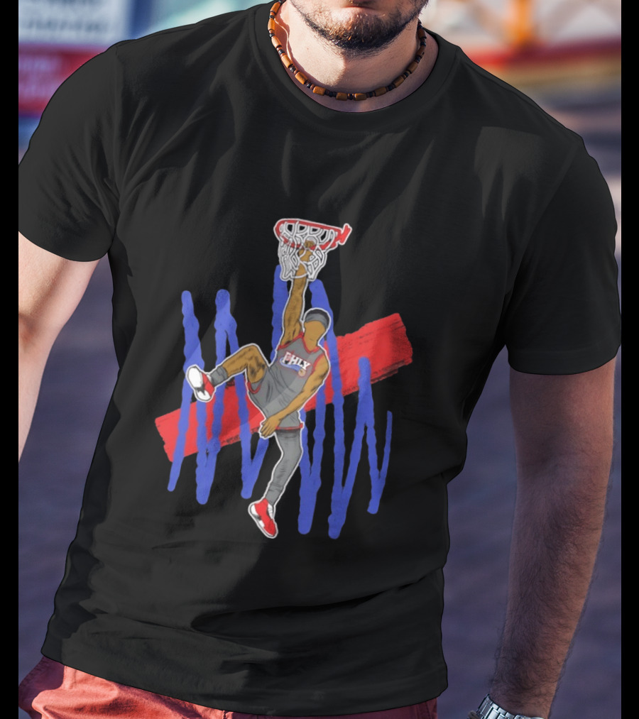 FHLY Basketball Dunk Athlete V J Edgecombe Highlight Action T-Shirt