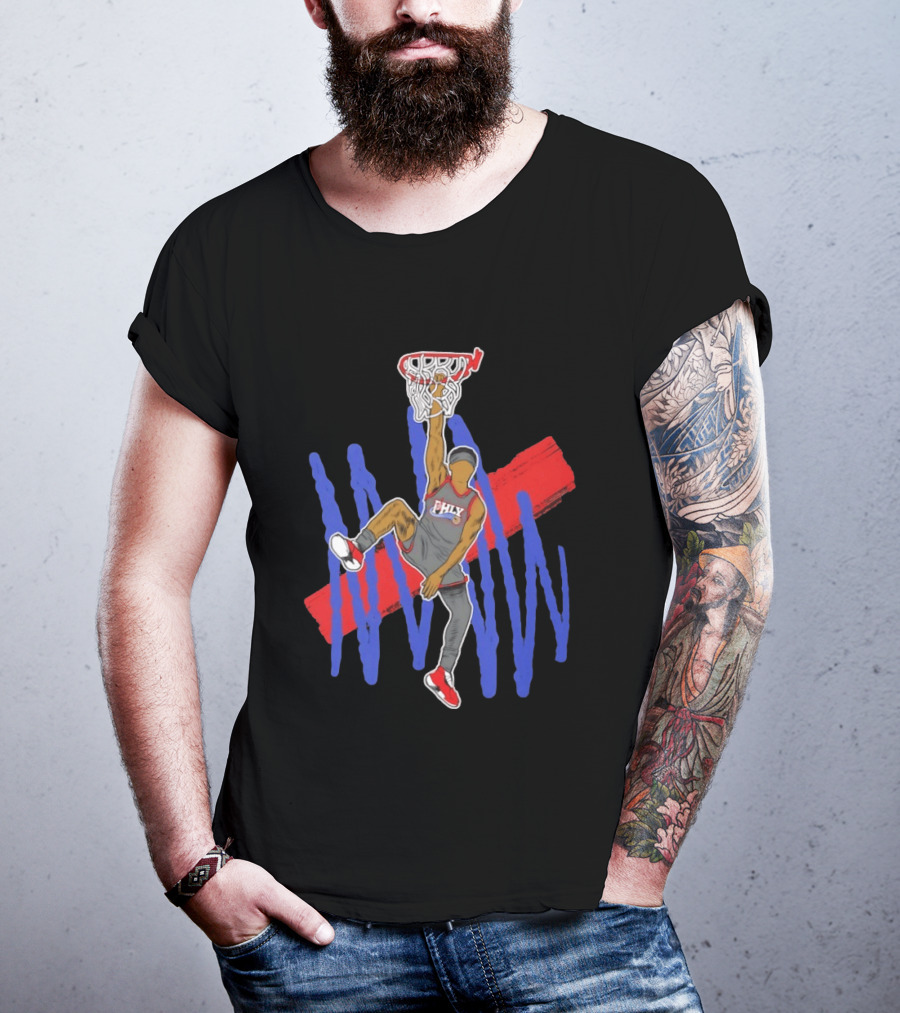 FHLY Basketball Dunk Athlete V J Edgecombe Highlight Action T-Shirt