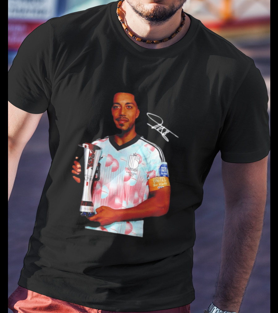 Youri Tielemans Belgium Football Unites The World Trophy Winning Moment T-Shirt