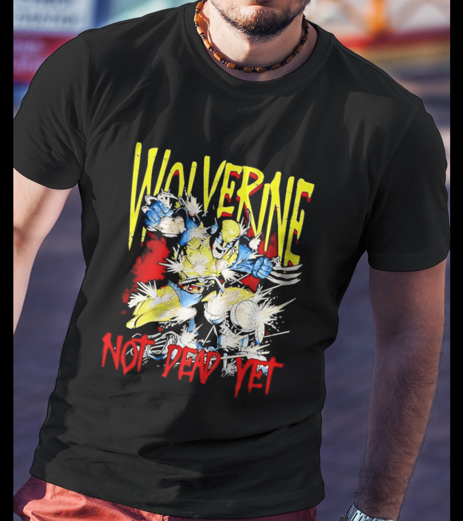 Wolverine Marvel Comics Not Dead Yet Bold Color T-Shirt