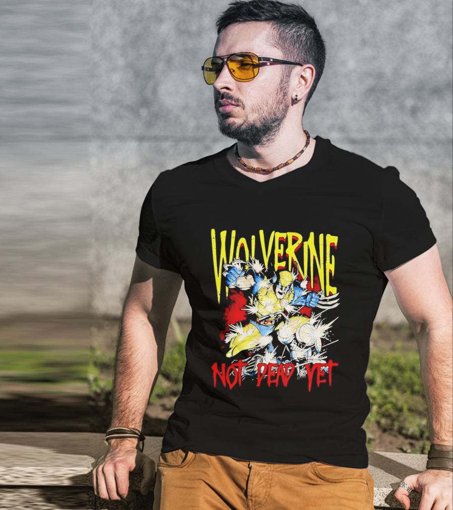 Wolverine Marvel Comics Not Dead Yet Bold Color T-Shirt
