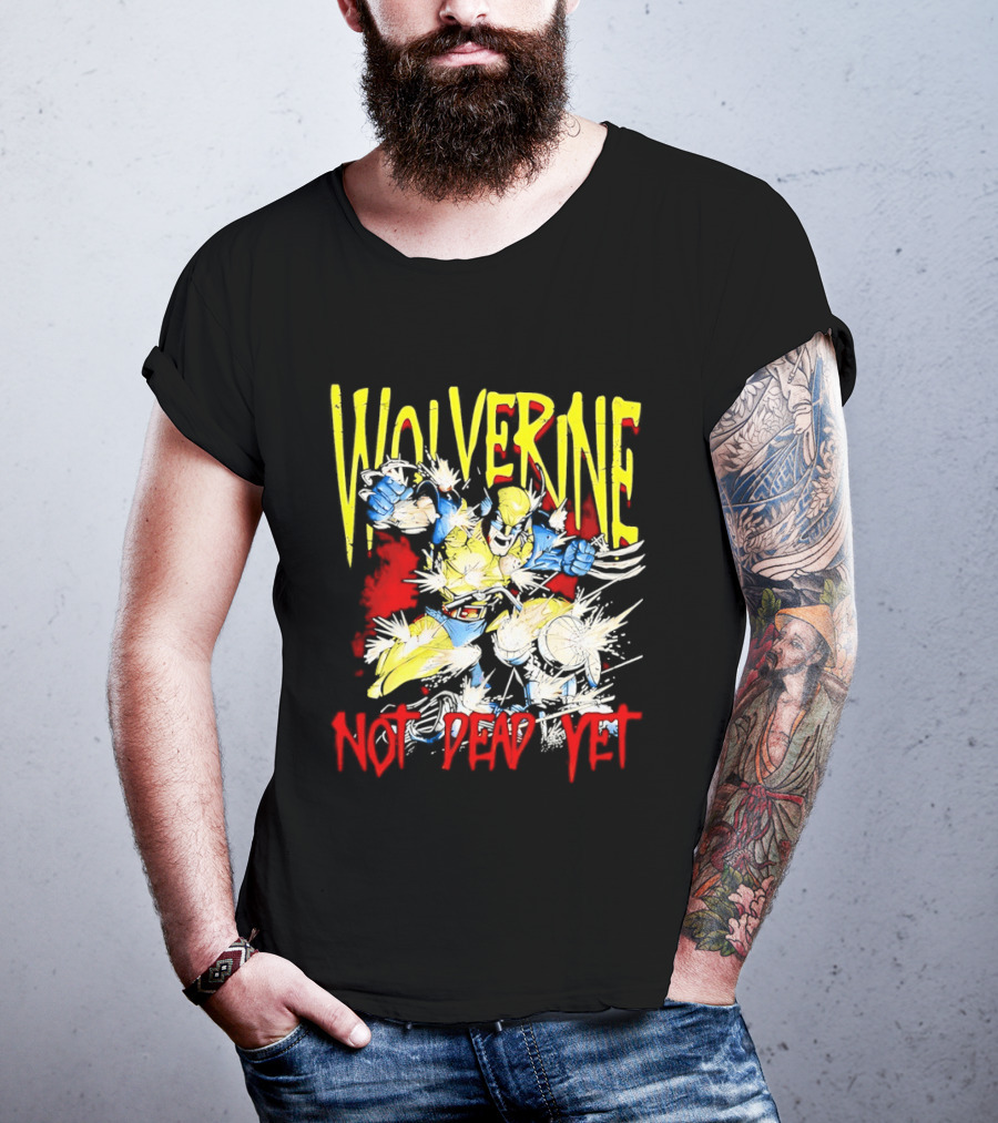 Wolverine Marvel Comics Not Dead Yet Bold Color T-Shirt