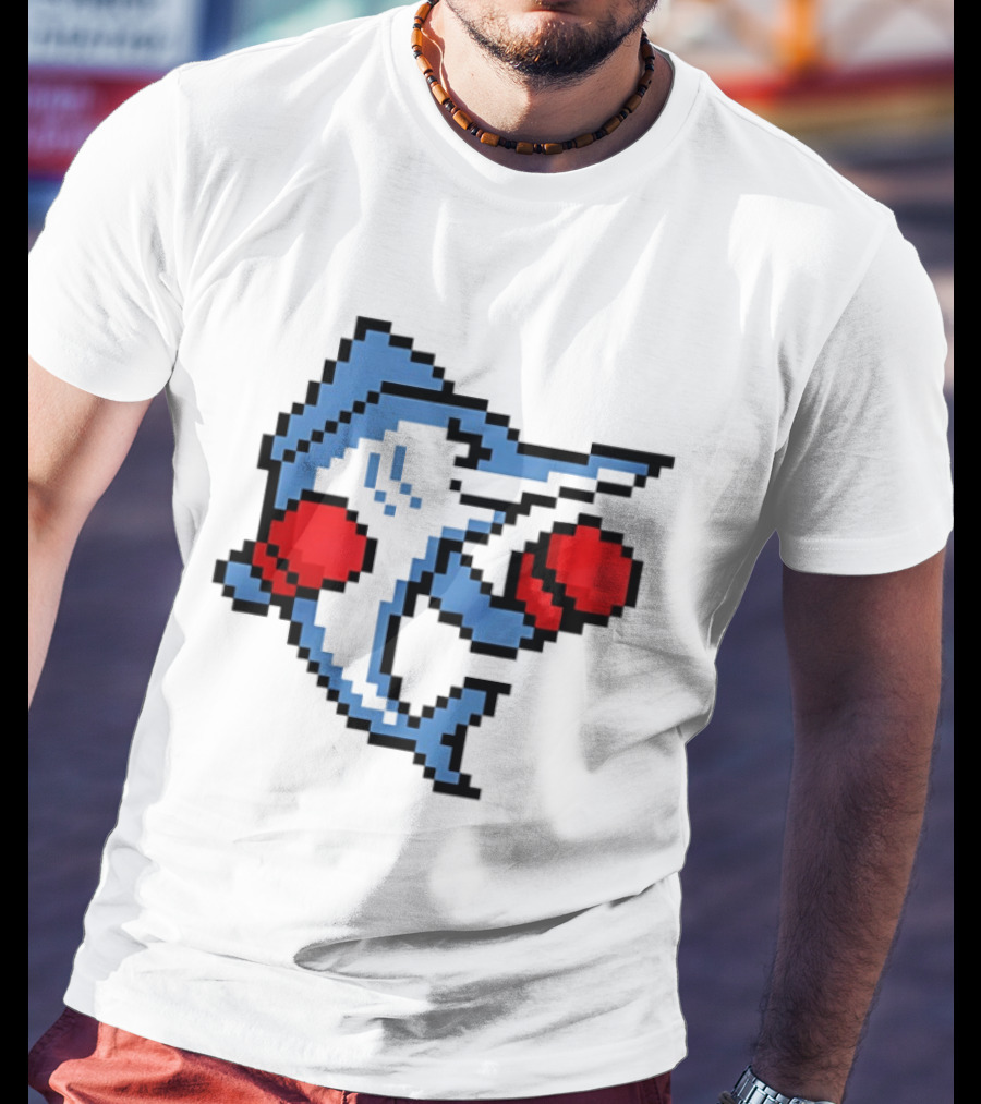 Miami Marlins 8 Bit Boxing Fish Pixel T-Shirt