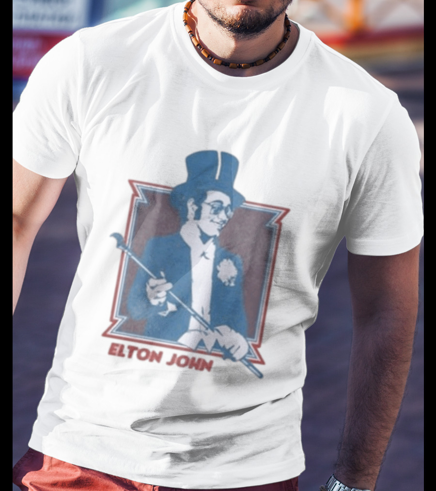 Elton John Top Hat Cane T-Shirt