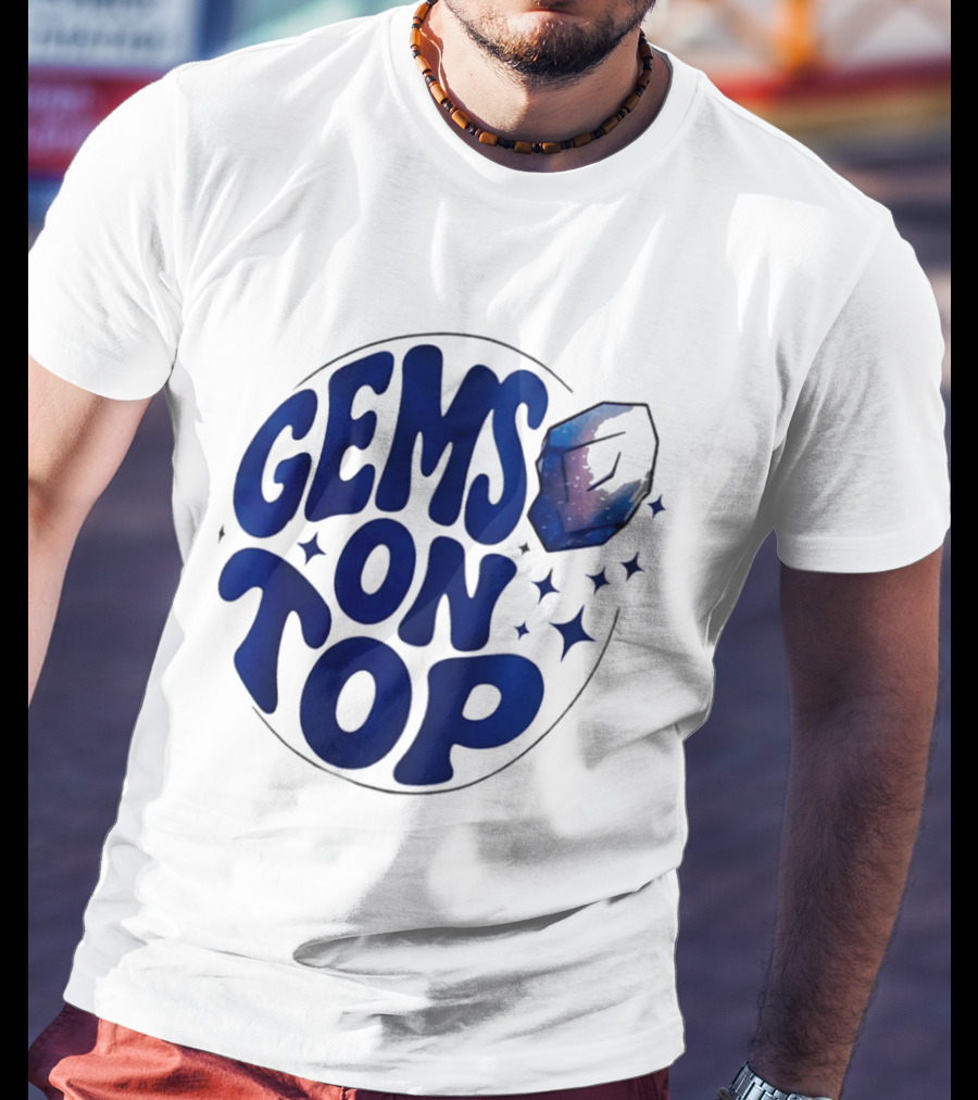 Gems On Top Crystal Stars And Galaxy T-Shirt
