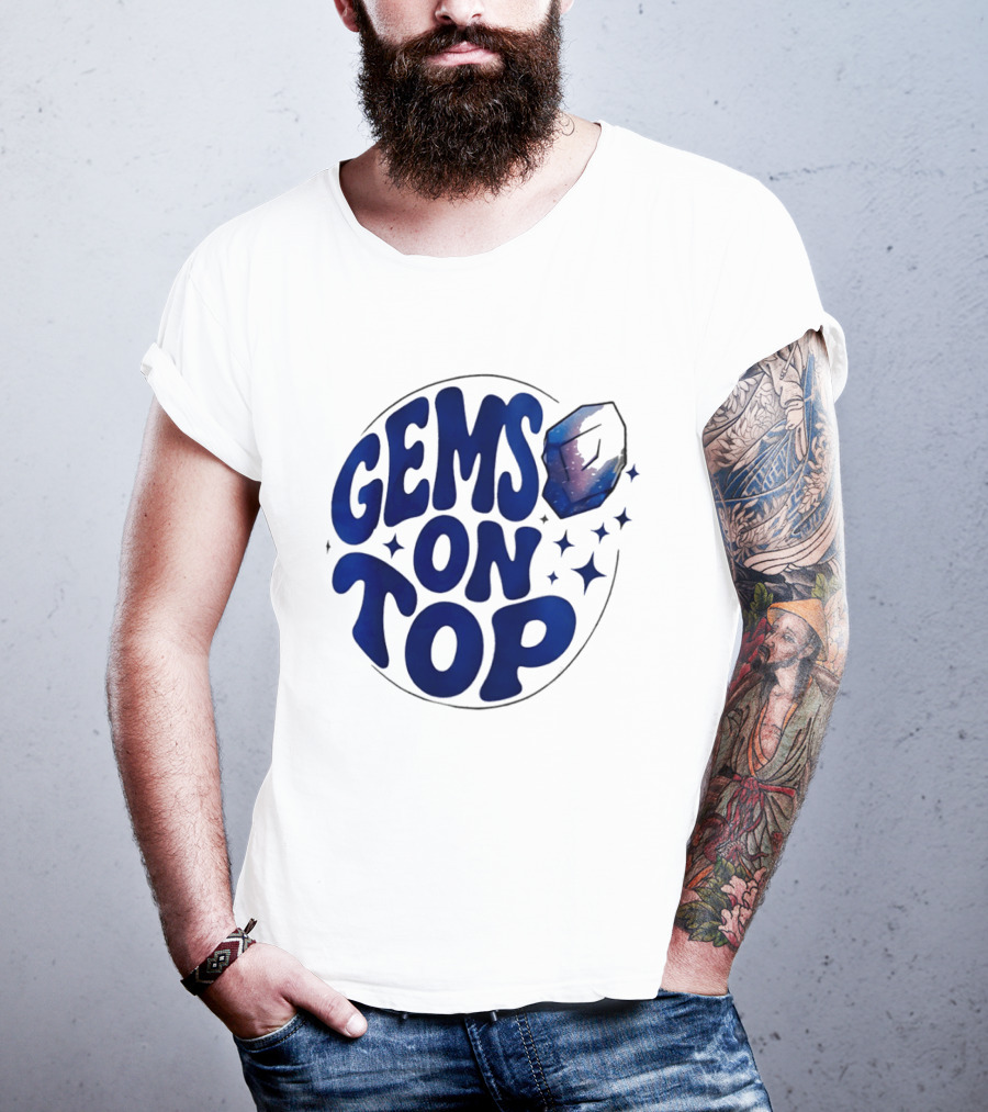 Gems On Top Crystal Stars And Galaxy T-Shirt