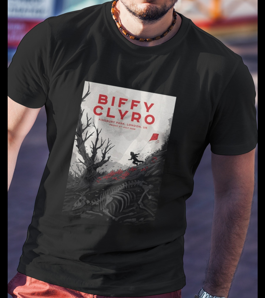 Biffy Clyro Finsbury Park London UK July 3 2026 Kite Skeleton T-Shirt