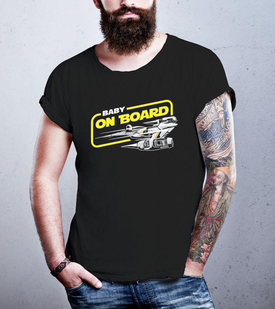 Star Wars Baby On Board X Wing Spaceship T-Shirt