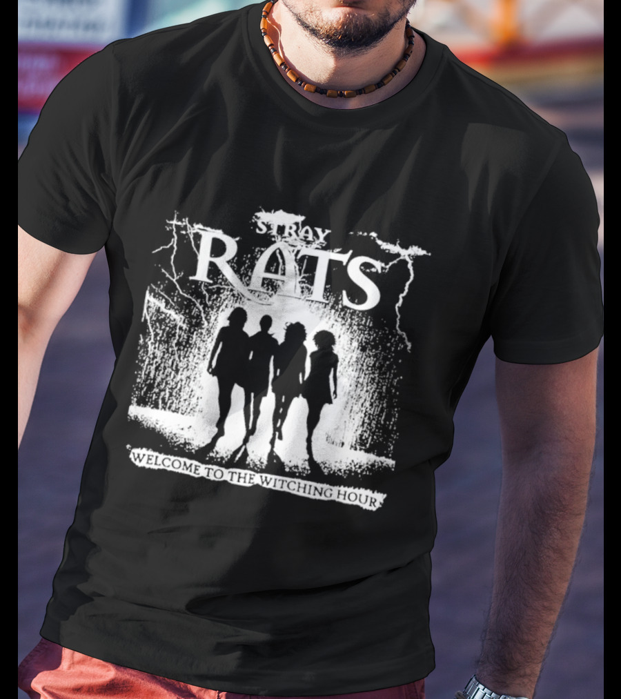 Stray Rats Welcome To The Witching Hour Silhouette Lightning T-Shirt
