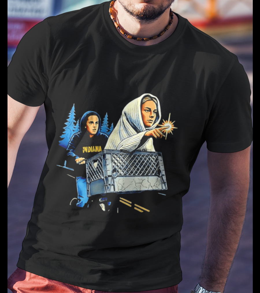 Indiana ET The Extra Terrestrial Bicycle Adventure 80s Movies T-Shirt