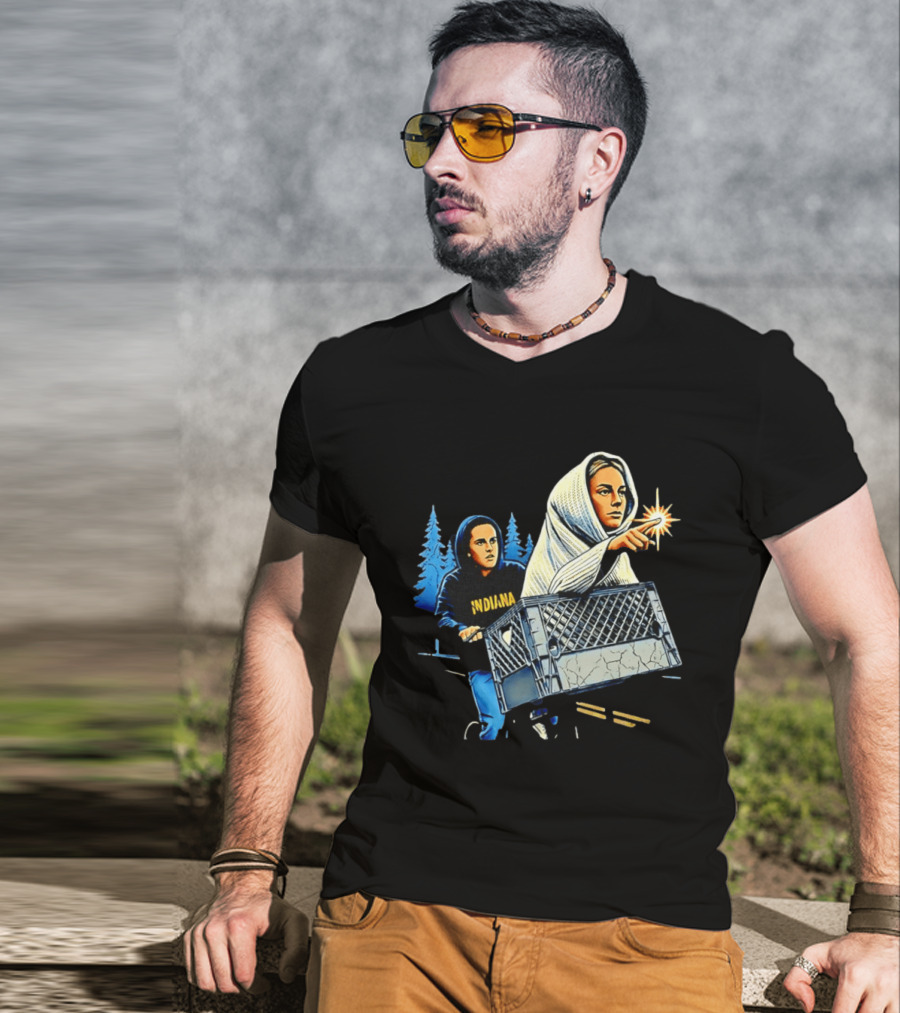 Indiana ET The Extra Terrestrial Bicycle Adventure 80s Movies T-Shirt