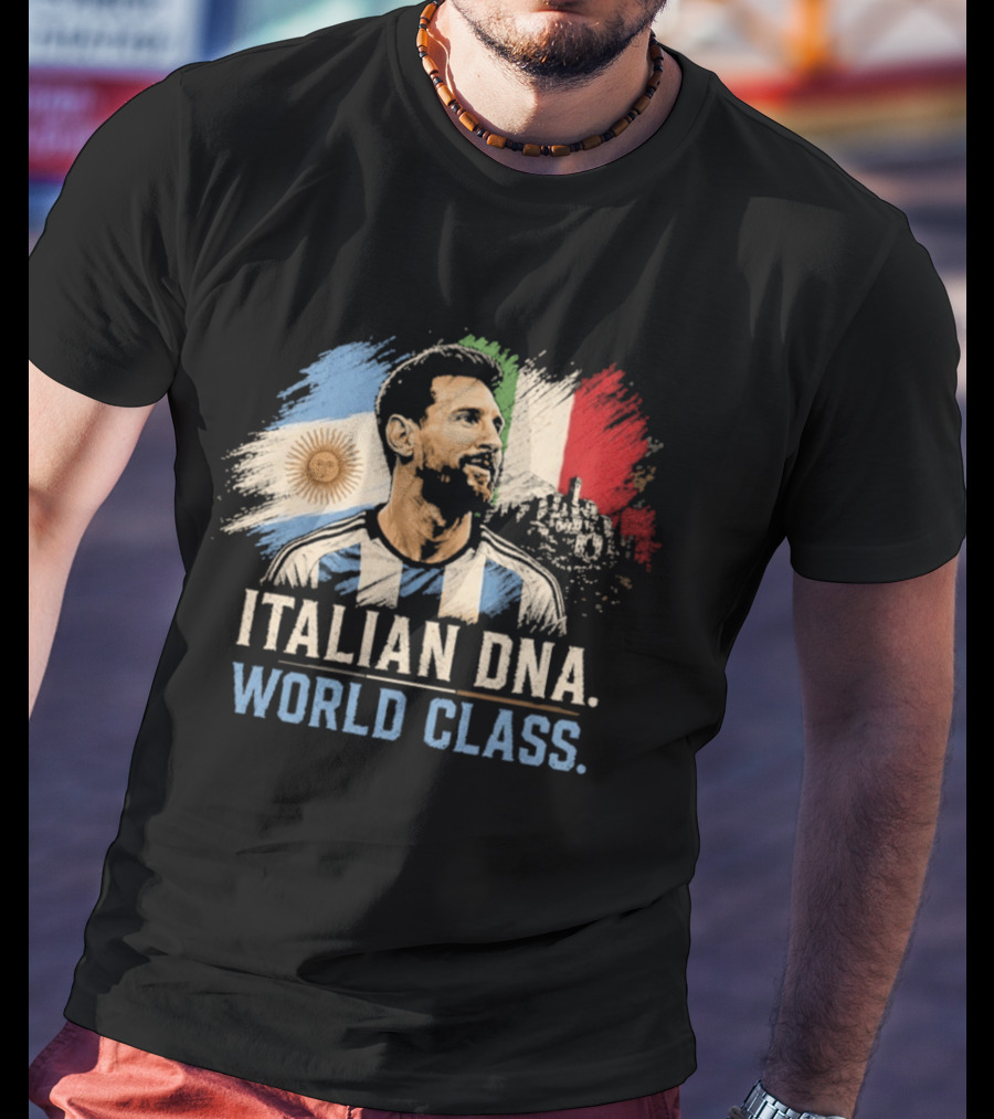 Italian DNA World Class Argentina Flag Soccer Player T-Shirt