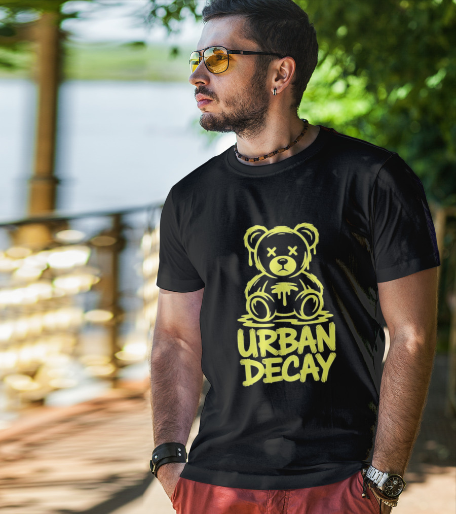 Teddy Bear Urban Decay Dripping Graffiti T-Shirt