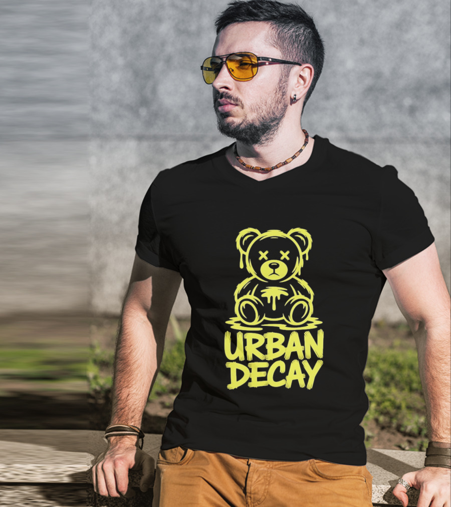 Teddy Bear Urban Decay Dripping Graffiti T-Shirt